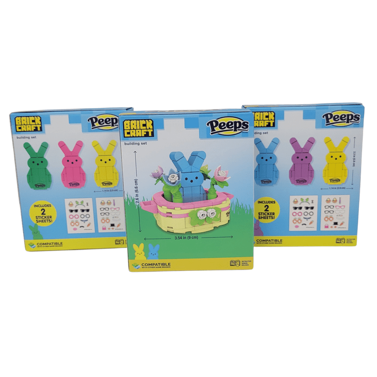 Brickcraft Peeps Bunny Building Sets – 72612 (63pc Blue/Purple