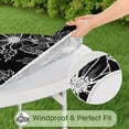 thumbnail image 5 of Round Tablecloth with Elastic Border and Floral Prints, Soft Water-Resistant Polyester Cover, Fits 44-52 Inch Tables for Dining or Patio, 5 of 7