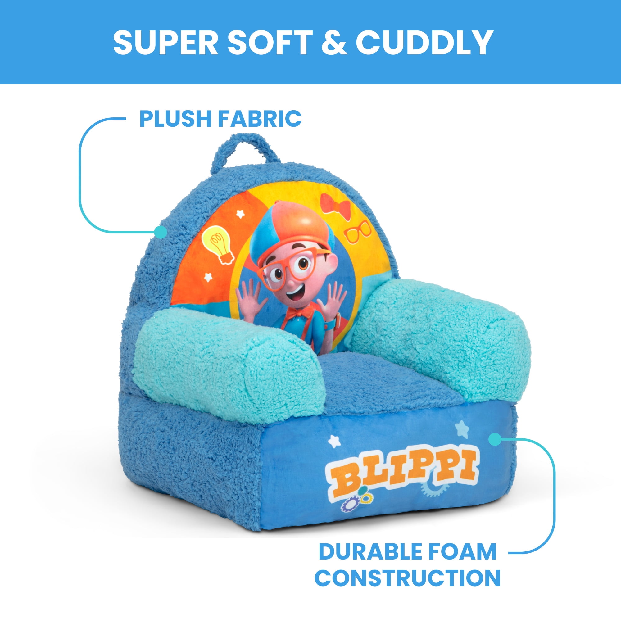 Blippi Cozee Buddy Chair by Delta Children, Blue