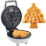 Waffle Wow Pine Tree Mini Waffle Maker - Cute 4 Inch Waffler Iron, Electric Non Stick Breakfast, Fun Gift or Cute Dessert, Treat for Adults, Kids, Parties