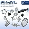 thumbnail image 3 of CHEFFANO Meat Grinder, 2600W Max Stainless Steel Meat Grinder Electric, ETL Approved Heavy Duty Meat Mincer Machine with 2 Blades, 3 Plates, Sausage Stuffer Tube & Kubbe Kit for Home Kitchen Use, 3 of 5
