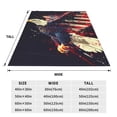thumbnail image 3 of Sikiie Watercolor Bald Eagle Ultra-Soft Micro flannel Blanket Luxury All Seasons Warm Blanket for Bedding Sofa and Travel (4 sizes)-80"x60", 3 of 7