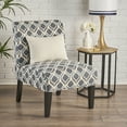 thumbnail image 1 of Noble House Contemporary Accent Chair,Clean Lines,Navy Blue, 1 of 11