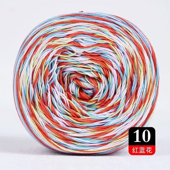 XmhyTop-A 50g Multicolor Crochet Thread Premium Cotton Thread for Detailed Handwork, Versatile Threadart Crochet Supplies,M10