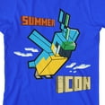 thumbnail image 2 of Minecraft Parrot with Summer Icon 3D Text Youth Boy's Royal Blue T-Shirt-XL, 2 of 4