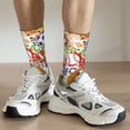 thumbnail image 4 of Uemuo Balls Pattern Women's Crew Socks, Soft Durable Breathable Moisture-Wicking with Odor Control Cotton socks, 4 of 9
