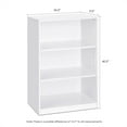 thumbnail image 4 of Furinno JAYA Simple Home 3-Shelf Bookcase, White, 4 of 10