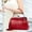 Wine, variant on Women Retro Hollow Oil Wax PU Leather Handbag Kiss Lock Crossbody Purse Vintage Messenger Bag Tote