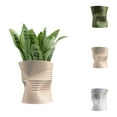 thumbnail image 3 of Brent MidCentury Modern Indoor Crushed Can Eco-Friendly 3D Printed Planter with Drainage, Sand, 3 of 6