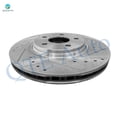 thumbnail image 3 of Set of 6 Front 296mm Drilled Slotted Brake Disc Rotors-Ceramic Brake Pad Kit For 2007 Pontiac G5, 3 of 8
