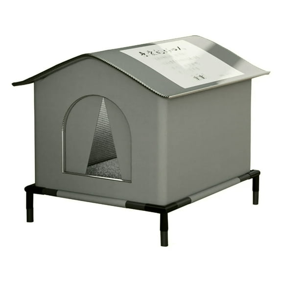Outdoor Garden Cats Shelter, Waterproof Rain Cold Resistant, Large Space Enclosed Tent With Stand Four Seasons Universal Bite Resistant