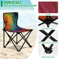 thumbnail image 4 of 600D Oxford Camping Chair Portable Foldable Chair Supports 220 lbs for Picnic, Fishing, Backpacking Vibrant Colorful Tie-dye Pattern, 4 of 8