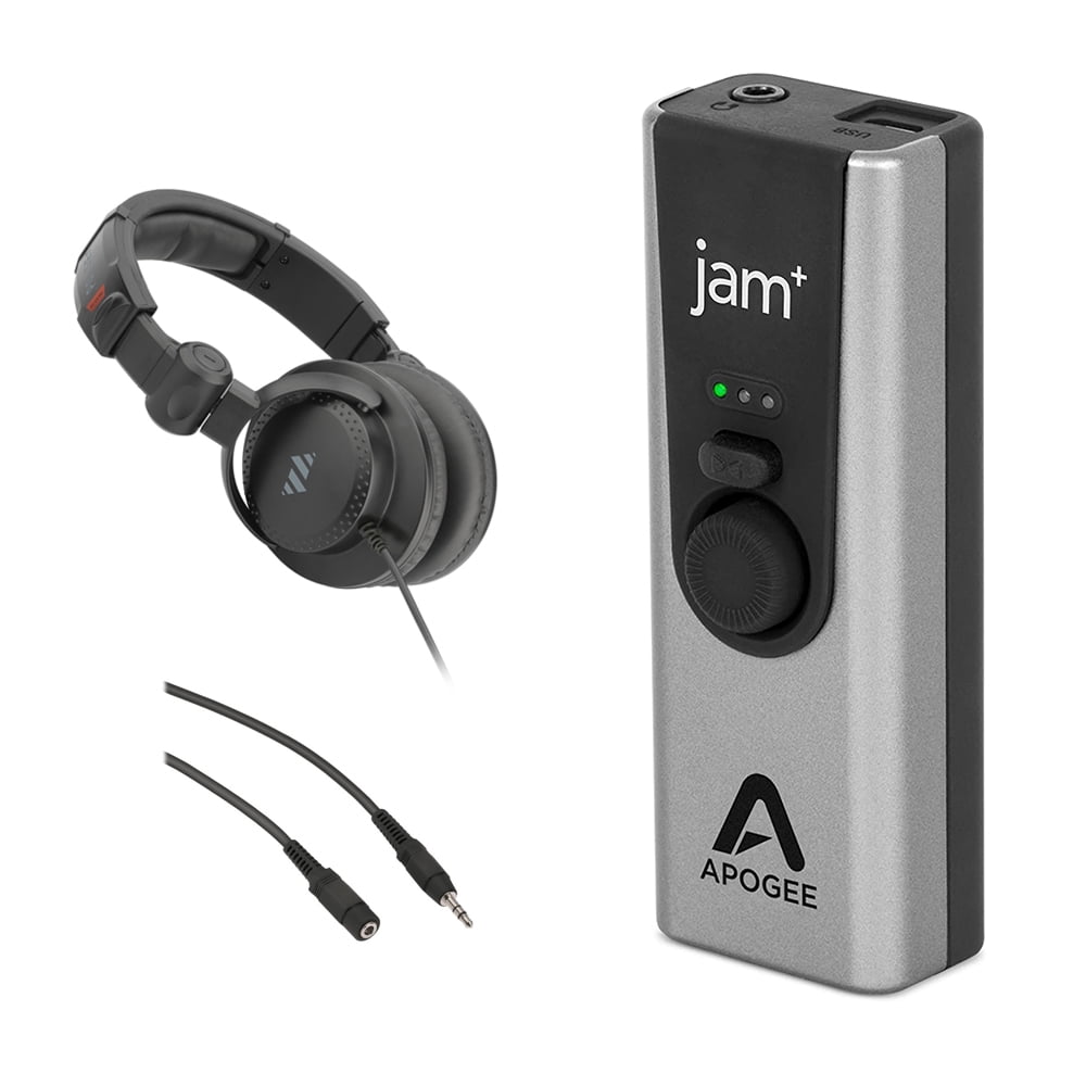 Apogee Electronics JAM Plus Instrument Interface with Polsen HPC-A30-MK2  Studio Monitor Headphones \u0026 25' Extension Cable Bundle - Walmart.com