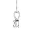 thumbnail image 2 of 0.34 Carat Round and Oval Cut Diamond Solitaire Pendant Necklace in 14K White Gold (Included Silver Chain), 2 of 3
