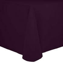 Ultimate Textile (3 Pack) Cotton-feel 70 x 104-Inch Oval Tablecloth - for Home Dining Tables, Aubergine Eggplant Purple