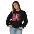 thumbnail image 4 of Hope Breast Cancer Awareness Warrior Women Crewneck Sweatshirt Brisco Brands S, 4 of 6