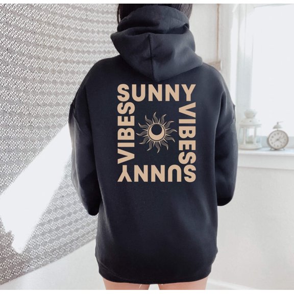 SUNNY VIBE Graphic Unisex Fleece Hooded Sweatshirt
