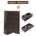 thumbnail image 2 of FIAKOA Bedroom Dresser Set & Nightstands set, Farmhouse Complete Bedroom Furniture Set with Spacious Storage, 4 Piece, Walnut Brown, 2 of 10