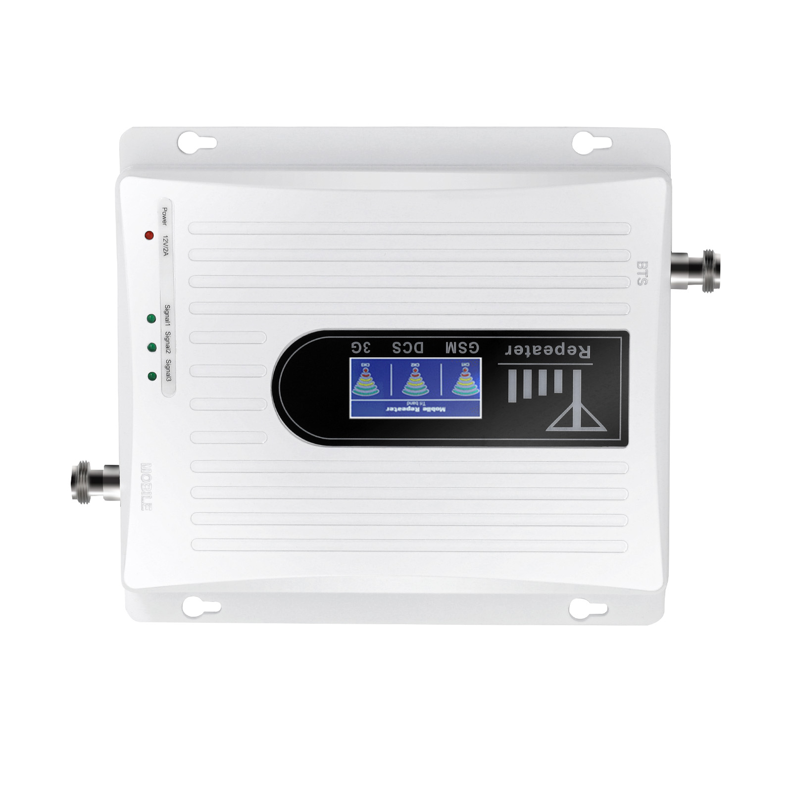 Aluminum Alloy Cell Phone Signal Booster, GSM 3G 4G LTE Amplifier Kit, 900/1800/2100MHz