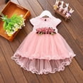 thumbnail image 7 of Kids Baby Girls Floral Print Dresses Sleeveless Mesh Princess Party Ball Gown, 7 of 7