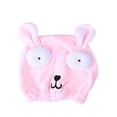 thumbnail image 1 of Gorro de ducha con bordado de dibujos animados para el cabello seco, toalla elástica de secado rápido para niños (rosa), 1 of 2