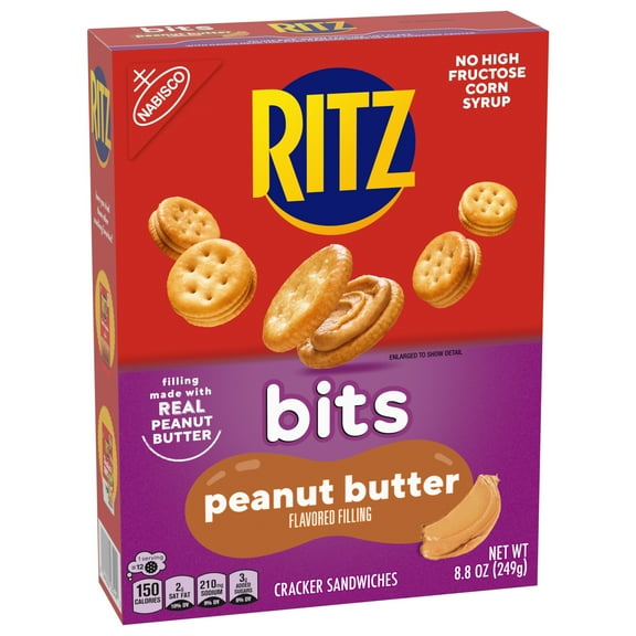 Creamy & Crunchy: RITZ Bits Peanut Butter Sandwiches, 8.8 oz