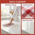 thumbnail image 6 of Unique Bargains 2Pcs Plaid Absorbent Quick-Drying Kitchen Towels Red 28" x 16", 6 of 8