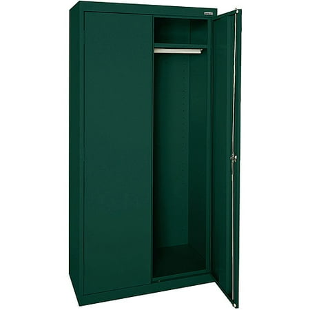 Elite Series Wardrobe Cabinet with Adjustable Shelf, 46"W x 24"D x 78"H, Forest Green