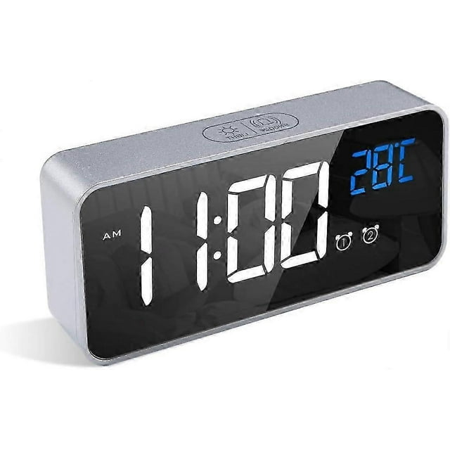 Digital Alarm Clock with USB Port for Charging,Adjustable Brightness Dimmer, LED Alarm Clock with Snooze Function,Desk Alarm Clock