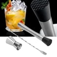 thumbnail image 1 of YLSHRF Stainless Steel Cocktail Jigger Muddler Stirring Spoon Set Bar Bartender Accessory,Cocktail Measuring Cup, 1 of 8