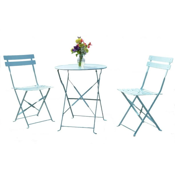 3Pc Bistro Set in Pool Blue