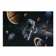thumbnail image 1 of Outer Space Cutting Board, Astronaut Between Planets Mars Neptune Jupiter Plasma Ethereal Sphere Picture, Decorative Tempered Glass Cutting and Serving Board, Small Size, Multicolor, by Ambesonne, 1 of 1