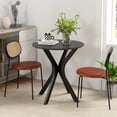 thumbnail image 2 of HOMCOM Dining Table Round Kitchen Table w/ Steel Legs for Dining Room, 2 of 10