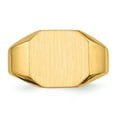 thumbnail image 4 of Real 14kt Yellow Gold 12.5x11.0mm Open Back Signet Ring Size: 8; for Adults and Teens; for Women and Men, 4 of 5