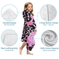 thumbnail image 7 of Pink Leopard Pattern Hooded Bath Towel，60"x35" for Ages 3 To 12 Kids, Quick Dry Lightweight Soft Microfiber Hood Beach Towel Cover Up for Kids, 7 of 7
