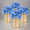 Blue-Hydrangea-4, variant on White and Pink Hydrangea 4 Set Mason Jar Decorative Centerpieces