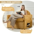 thumbnail image 3 of Aukfa Accent Chair with Cat Cave, Deep Seat Armchair with Storage, Chenille Pet Sofa, Yellow, 3 of 11