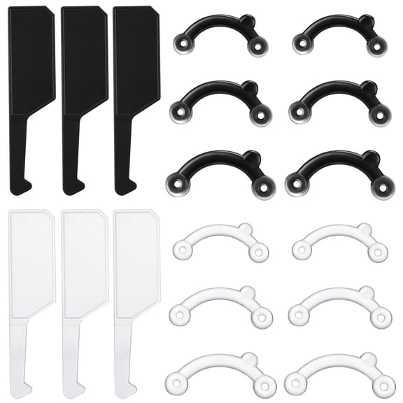 XIRQI 6Pair Nose Lifter Nose Lifting Shaping Slimmer Clip Beauty Tool Inserts No Pain Invisible Shaper Tool Straightening Beauty Kit for Women Men(Black,Clear)
