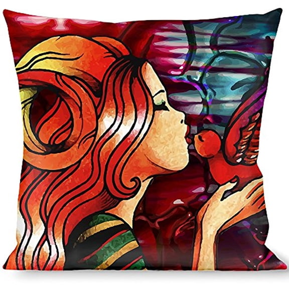Buckle-Down Throw Pillow - TJ-Bird Kiss