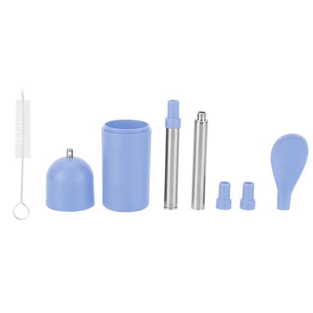 Herramienta multifuncional para el hogar para mayor comodidad en cualquier lugar Cuchara telescópica portátil para bebidas de color azul
