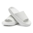thumbnail image 3 of Cloud Slides for Kids, Toddler Shower Slippers Bathroom Pool Sandals Non-Slip Open Toe Pillow Slippers Super Soft Thick Sole Cozy Boys Girls Home House Cloud Cushion Slide for Indoor Outdoor Shoes, 3 of 7
