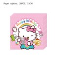 thumbnail image 2 of Decoraciones para fiesta de cumpleaños con tema de Hello Kitty Kitty, platos de papel, toallas de papel, mantel, decoraciones para fiesta de cumpleaños, 2 of 3