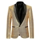 thumbnail image 2 of Ceisia Men's Slim Fit Sequin Shawl Collar Blazer & Trousers Set | Party & Performance Wear Gifts, 2 of 5