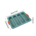 thumbnail image 2 of Molde de silicona para hornear pasteles, molde para pan francés antiadherente con 4 ranuras, 2 of 3