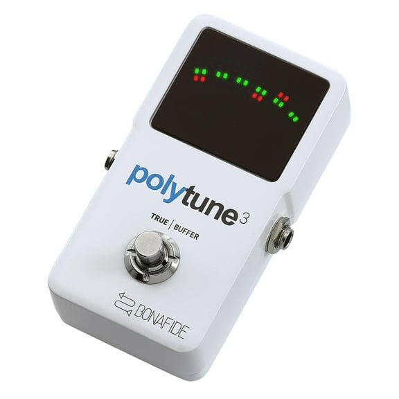 TC Electronic PolyTune 3 Tuner Pedal Chromatic Tuning, White