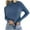Blue, variant on Sevevn Sweaters for Women Fashion Women's Casual Collar Button Solid Color Base Knitted Sweater Christmas Gift