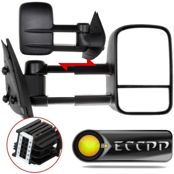 ECCPP Towing Mirror for 2007-2013 for Chevy for GMC Silverado Sierra (Just 07 New-Body Style) Power Heated Side Pair Mirrors
