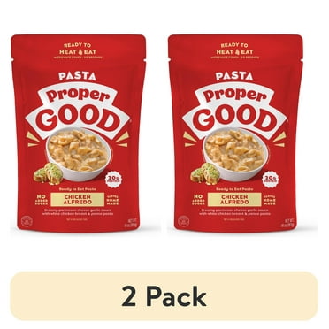 (2 pack) Proper Good Chicken Alfredo Ready to Serve Meal, Shelf-Stable, 10 oz, 1 Pack