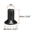 thumbnail image 3 of Uxcell M3 x 6mm Phillips Screw Fastener Black Zinc Plated 500 Pack, 3 of 5