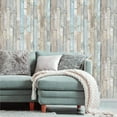 thumbnail image 6 of UMIGGEE 17.7" x 118" Rustic Wood Wallpaper Self-Adhesive Removable Wallpaper Blue Peel and Stick Wallpaper Vinyl Wood Wall Paper for Home Decoration Wall Covering Old Furniture Renovation, 6 of 8